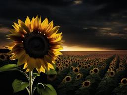 Dark Sunflower Wallpaper  ,desktop background wallpaper