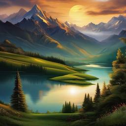 Mountain Background Wallpaper - mountain art wallpaper  