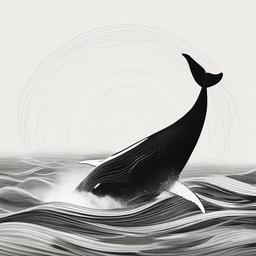 sketch of a whale  minimal rough sketch scribbles,doodles,black and white