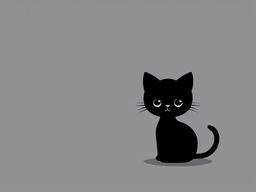 black cute cat wallpaper  ,desktop background wallpaper