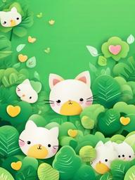 wallpaper green cute  ,mobile iphone background wallpaper