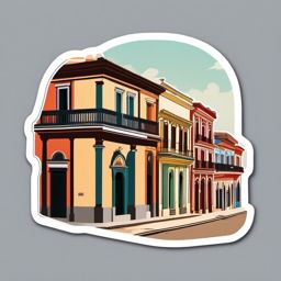 Trinidad Cuba sticker- Colonial town with well-preserved architecture in Cuba, , sticker vector art, minimalist design