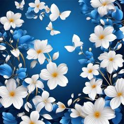 Flower Background Wallpaper - blue and white flower background  