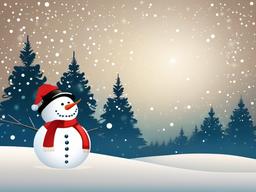 Christmas Background Snowman  