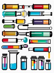 Test Tube clipart - Cylindrical container for mixing and holding liquids, ,vector color clipart,minimal