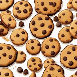 Cookie clipart - freshly baked chocolate chip cookies  