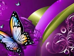 Purple Butterfly Wallpaper-Wallpaper with purple butterfly elements  background wallpaper