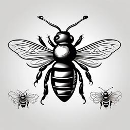 small cute bee tattoo  vector tattoo design