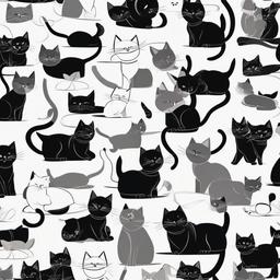 Cat Background Wallpaper - cute cat black and white wallpaper  