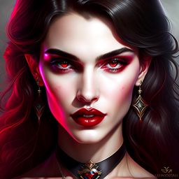 vampire clipart - carmilla, a seductive and immortal vampire. 