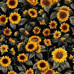 Flower Background Wallpaper - black sunflower background  