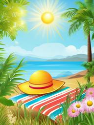 Sunlight clipart - on a warm summer day  