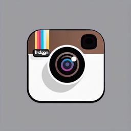 Instagram logo sticker- Social and trendy, , sticker vector art, minimalist design