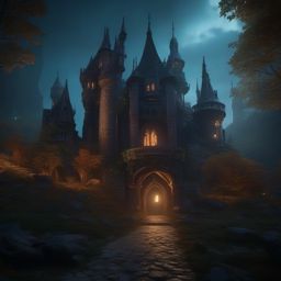 Ghostly Wisp in a Haunted Castle detailed matte painting, deep color, fantastical, intricate detail, splash screen, complementary colors, fantasy concept art, 8k resolution trending on artstation unreal engine 5