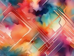 Watercolor Background - Futuristic Digital Watercolor Art  intricate patterns, splash art, wallpaper art