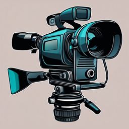 Video camera clipart - Video camera for recording and filming,  color clipart, vector art