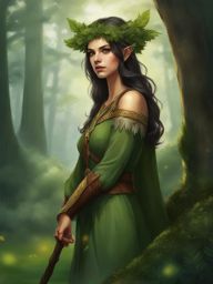 forest guardian, half-elf druid with the ability to manipulate the seasons. 