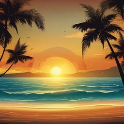 Beach background - background of beach sunset  