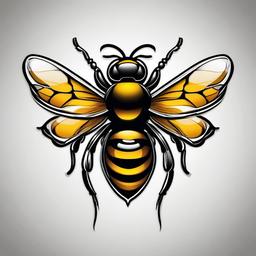 small bumble bee tattoo  vector tattoo design