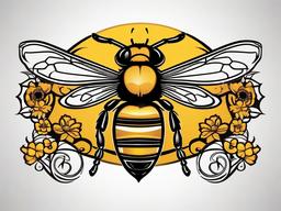 honey bee tattoo  vector tattoo design