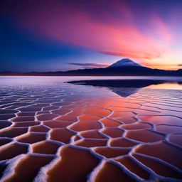 salar de uyuni, bolivia - craft a surreal dreamscape of the world's largest salt flat mirroring the starry night above. 