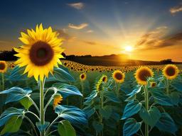 Sunflower Blue Sky Wallpaper  ,desktop background wallpaper