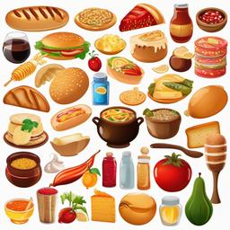 Food clipart - food items from around the world  