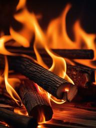 Fire Wallpaper - Sparks flying from burning wood  background wallpaper