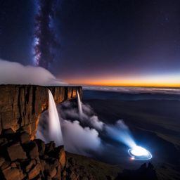 mount roraima, venezuela - watches an incredible meteor shower from the summit. 