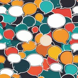 Clipart of a Chat Bubble - Chat bubble for messaging and conversations,  color vector clipart, minimal style