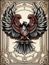 spartan eagle tattoo  simple vector color tattoo