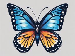 Butterfly sticker, Fluttering , sticker vector art, minimalist design