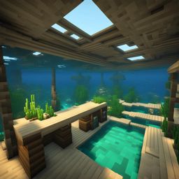 aquatic research station on the ocean floor - minecraft house design ideas 