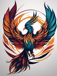 Simple phoenix tattoo, Minimalistic and straightforward tattoos featuring the legendary phoenix. , color, tattoo design