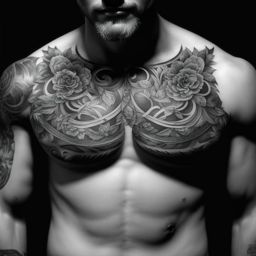 chest tattoo covering the chest area or highlighting specific elements of your choice. 