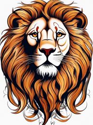 Great lion tattoo, Tattoos featuring powerful and majestic lions. , color tattoo designs, white clean background