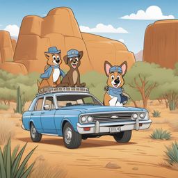 bluey coloring pages - bluey and bingo go on a magical adventure in the outback. 