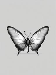 simple drawing of a butterfly  minimal rough sketch scribbles,doodles,black and white