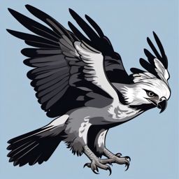 Harpy Eagle clipart - Majestic raptor with impressive flight, ,color clipart vector style