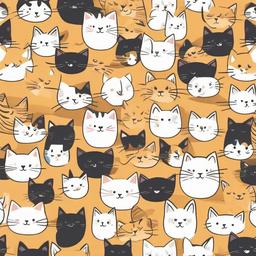 Cat Background Wallpaper - cute cat wallpaper drawing  