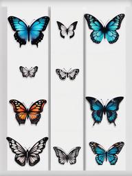 butterfly bracelet tattoo designs  simple color tattoo, minimal, white background