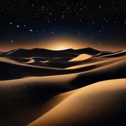 Black Night Background with Starry Night Sky Over Desert Dunes intricate details, patterns, wallpaper photo