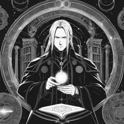 edward elric transmutes elements with intricate alchemical circles in an ancient library. 