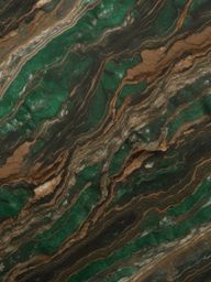 Granite displaying intricate patterns in shades of green and brown top view, product photoshoot realistic background, hyper detail, high resolution