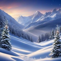 Snowy Mountains Christmas Wallpaper iPhone intricate details, patterns, wallpaper photo