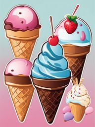 ice cream clipart - a cool and tempting ice cream illustration. 