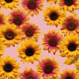 Sunflower Background Wallpaper - sunflower with pink background  