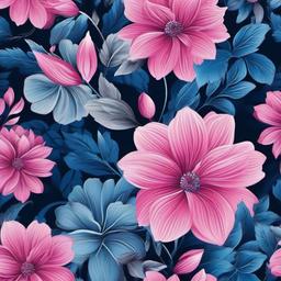 Flower Background Wallpaper - blue and pink floral wallpaper  