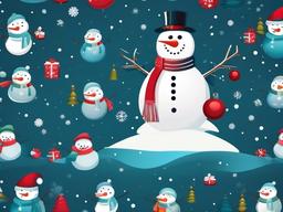 Snowman Christmas Background  