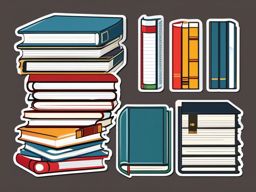 Textbook Sticker - Gaining knowledge and insights from the informative and well-used textbook, , sticker vector art, minimalist design